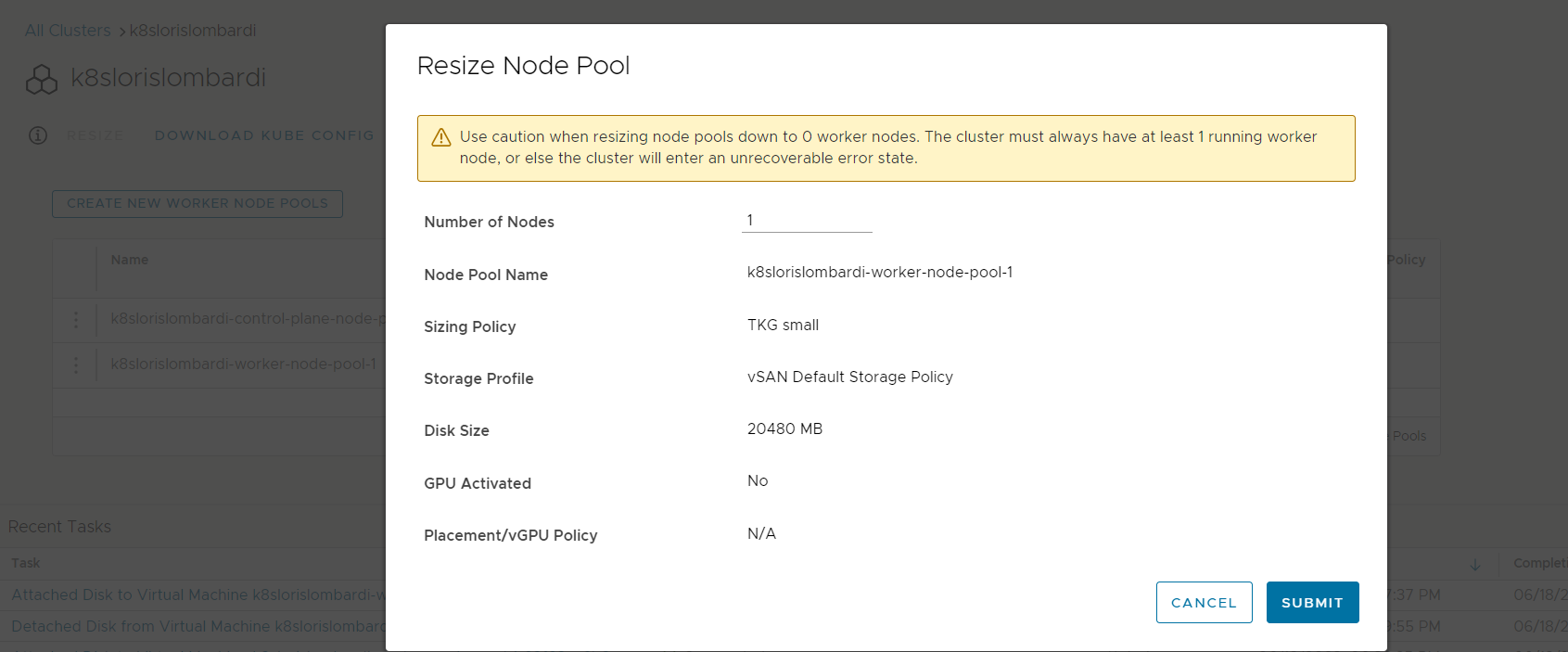 Cloud Director Scaling Worker node