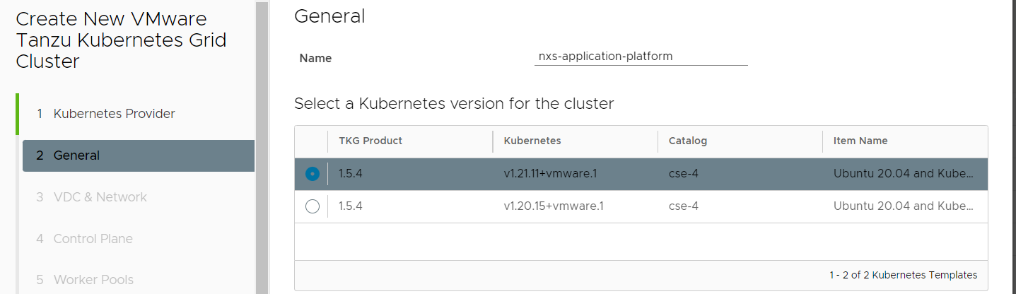 NSX Application platform CSE Cluster